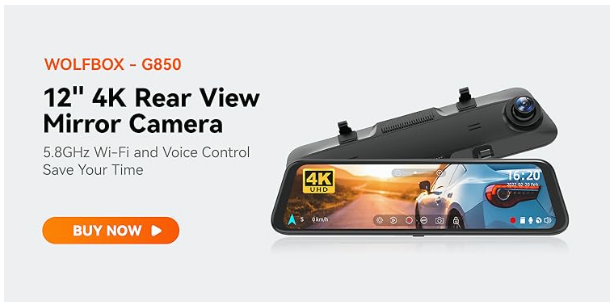 Wolfbox Dash Cam Rear View