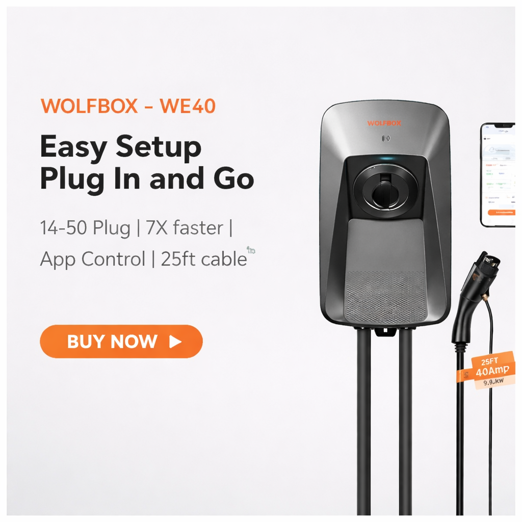 WOLFBOX WE40 EV charger display